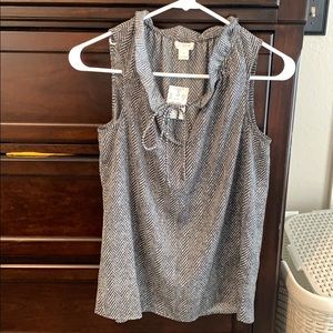 J. Crew Sleeveless String Tie Top Blouse